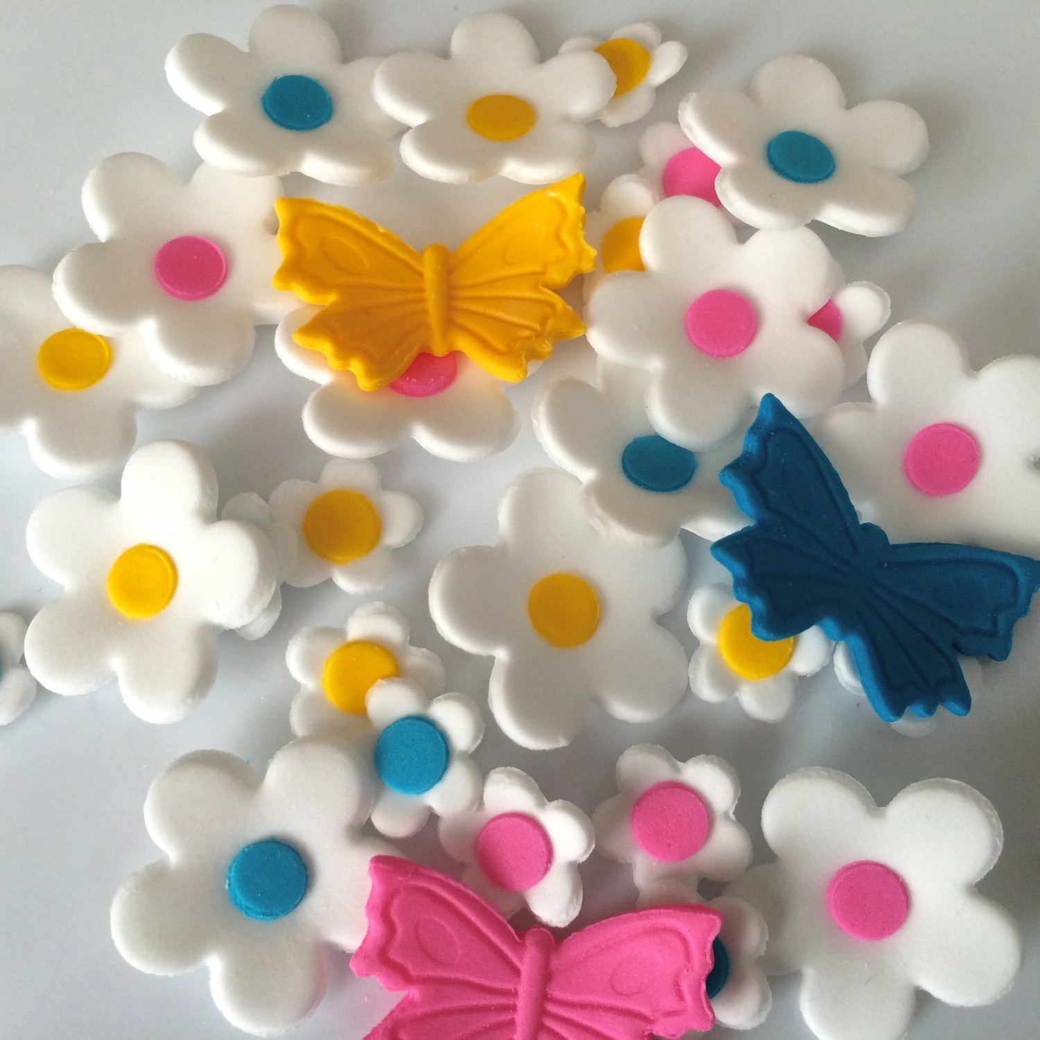 White Flowers Butterflies