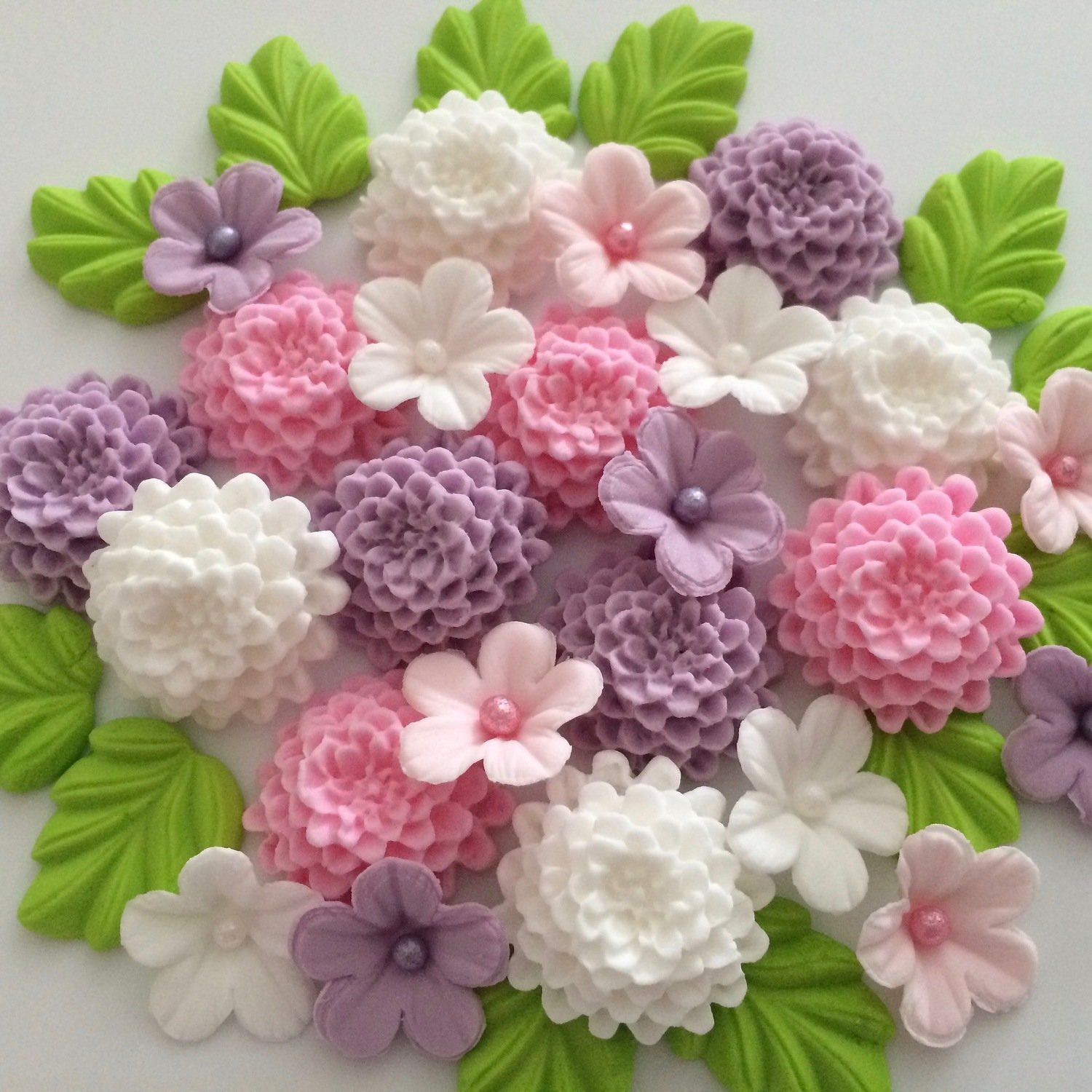 Lilac Pink White Chrysanthemums