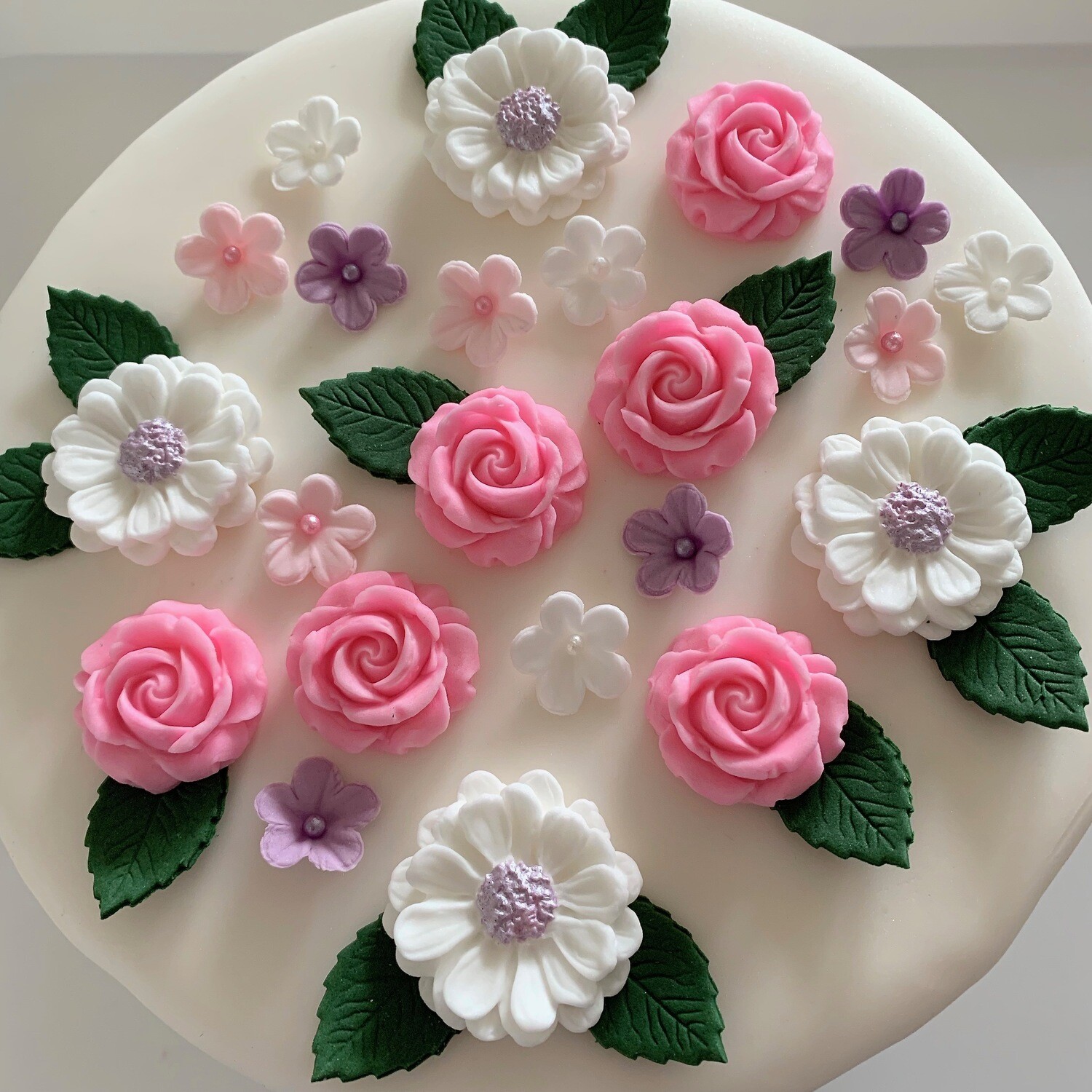 Lilac Pink White Rose Bouquet