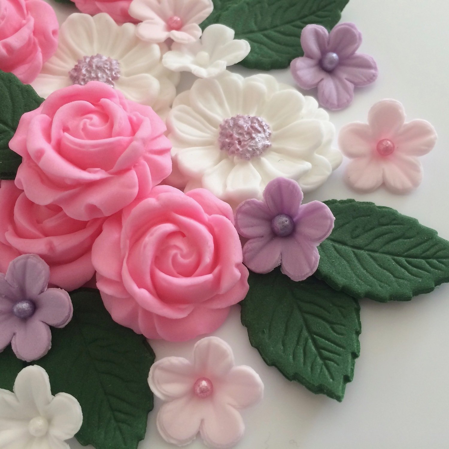 Lilac Pink White Rose Bouquet