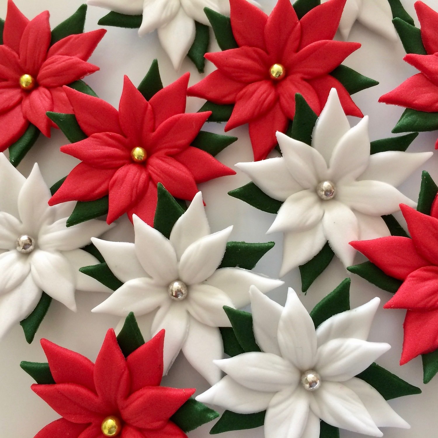 Christmas Cake Poinsettias