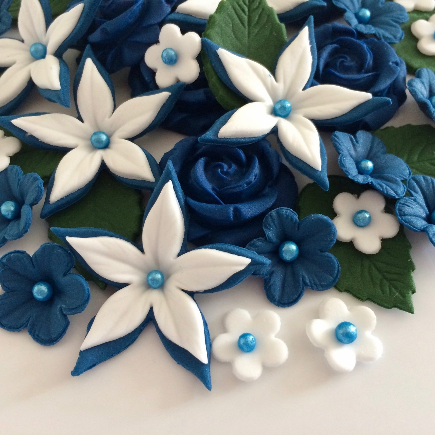 Royal Blue Sugar Flowers