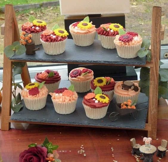 Burgundy Yellow Sunflowers