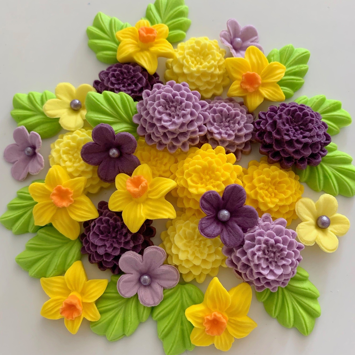 Edible Easter Fondant Flowers for Cakes