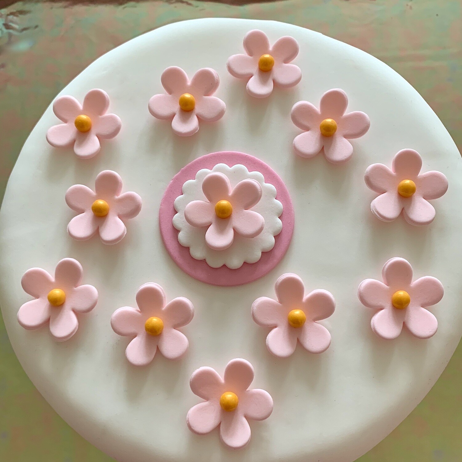 Baby Pink Cupcake Flowers