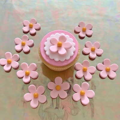 Baby Pink Cupcake Flowers