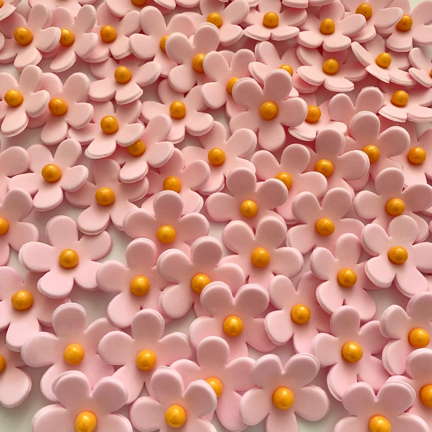 Baby Pink Cupcake Flowers