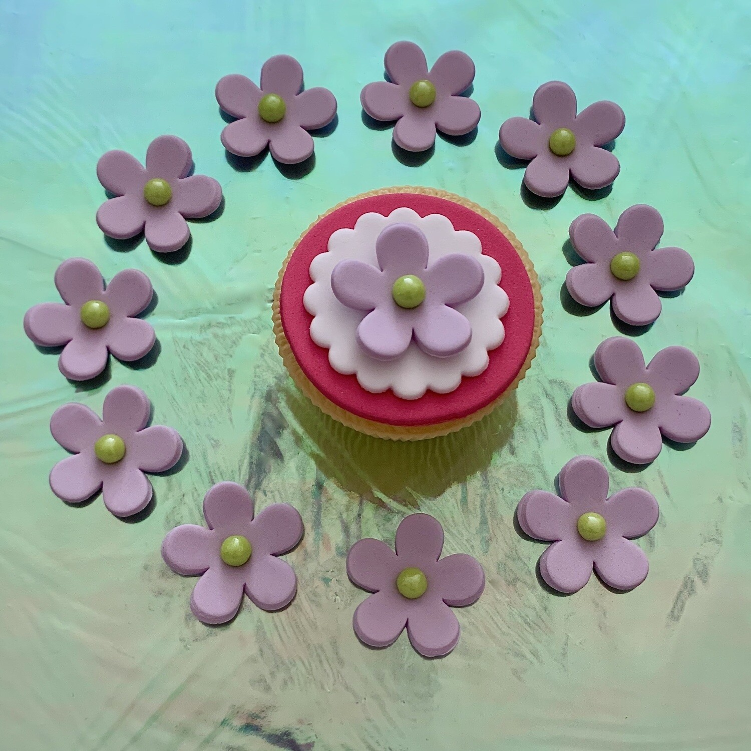 Lilac Cupcake Flowers