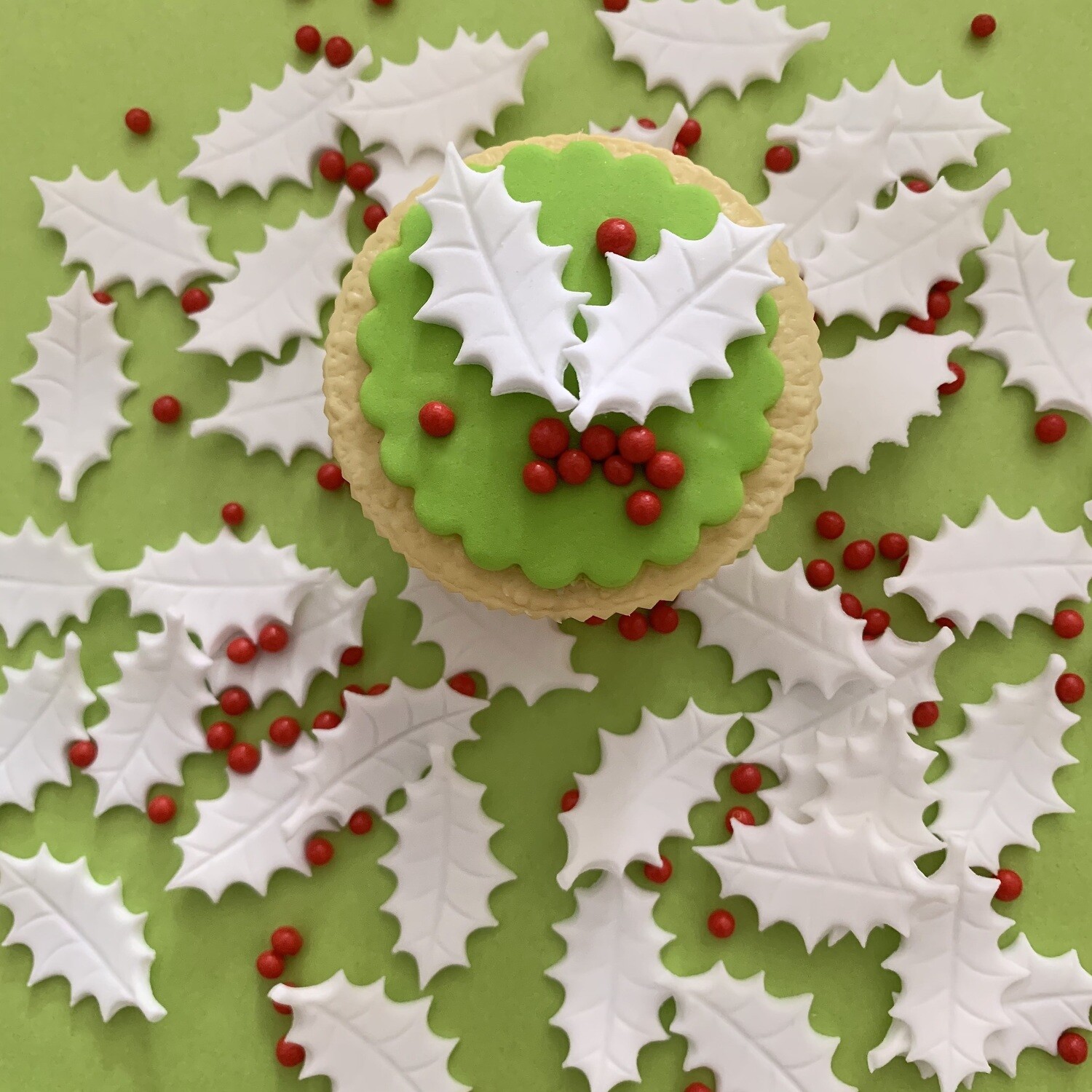 White Holly Leaves &amp; Berries