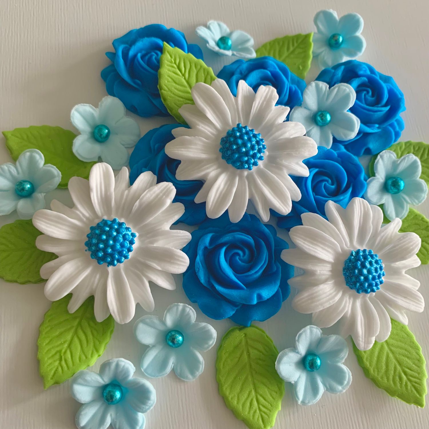 Blue Roses White Daisies