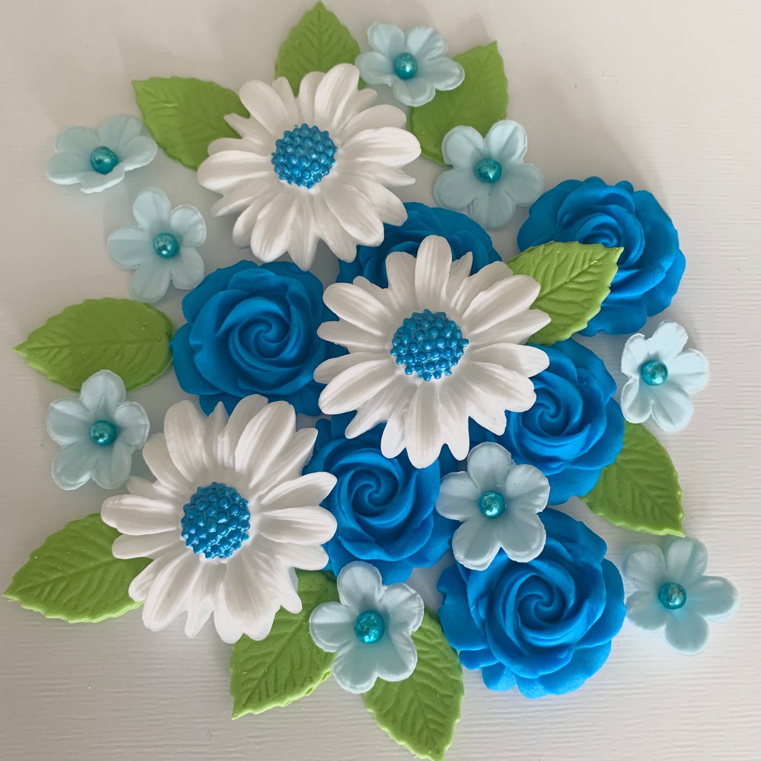 Blue Roses White Daisies