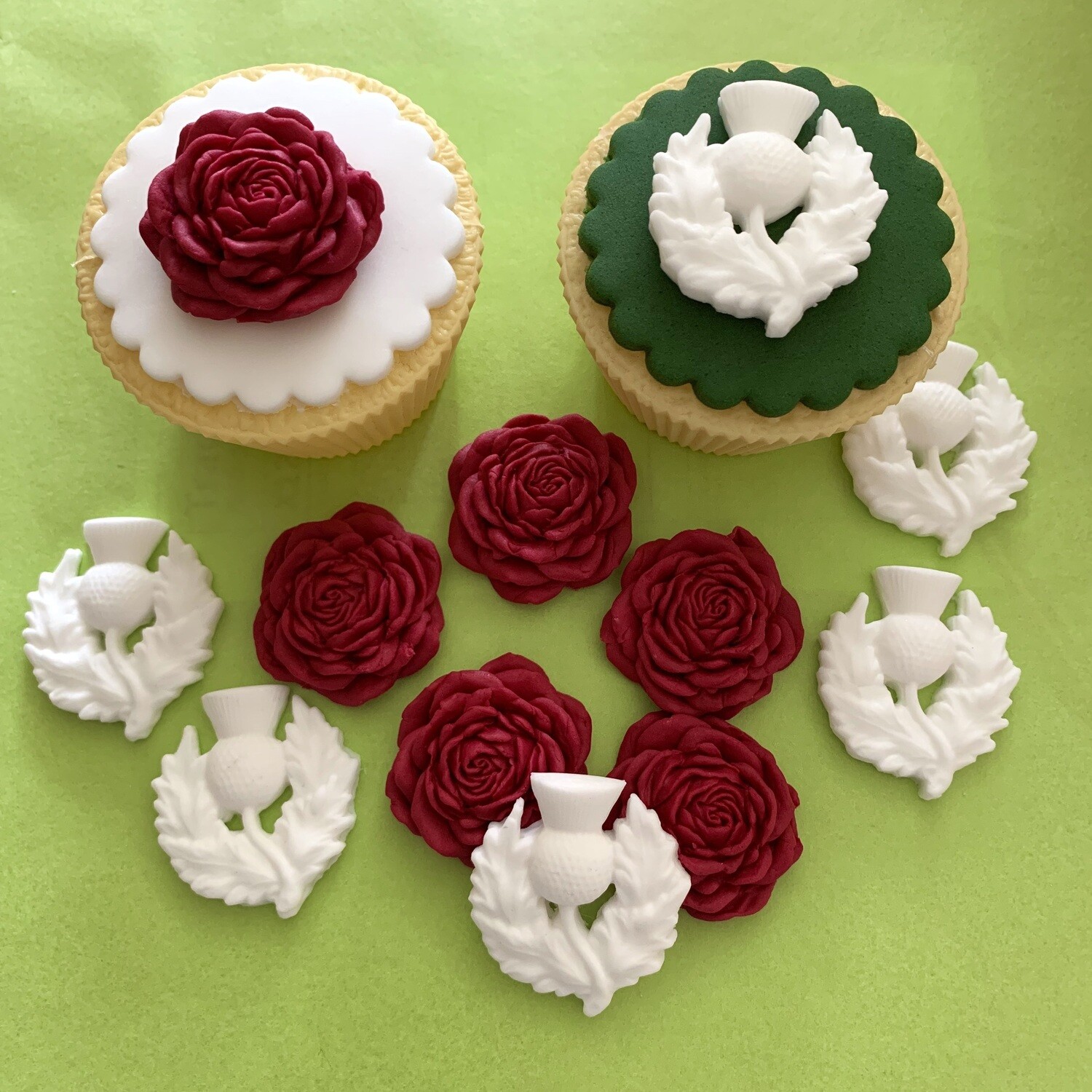 White Thistles Red Roses