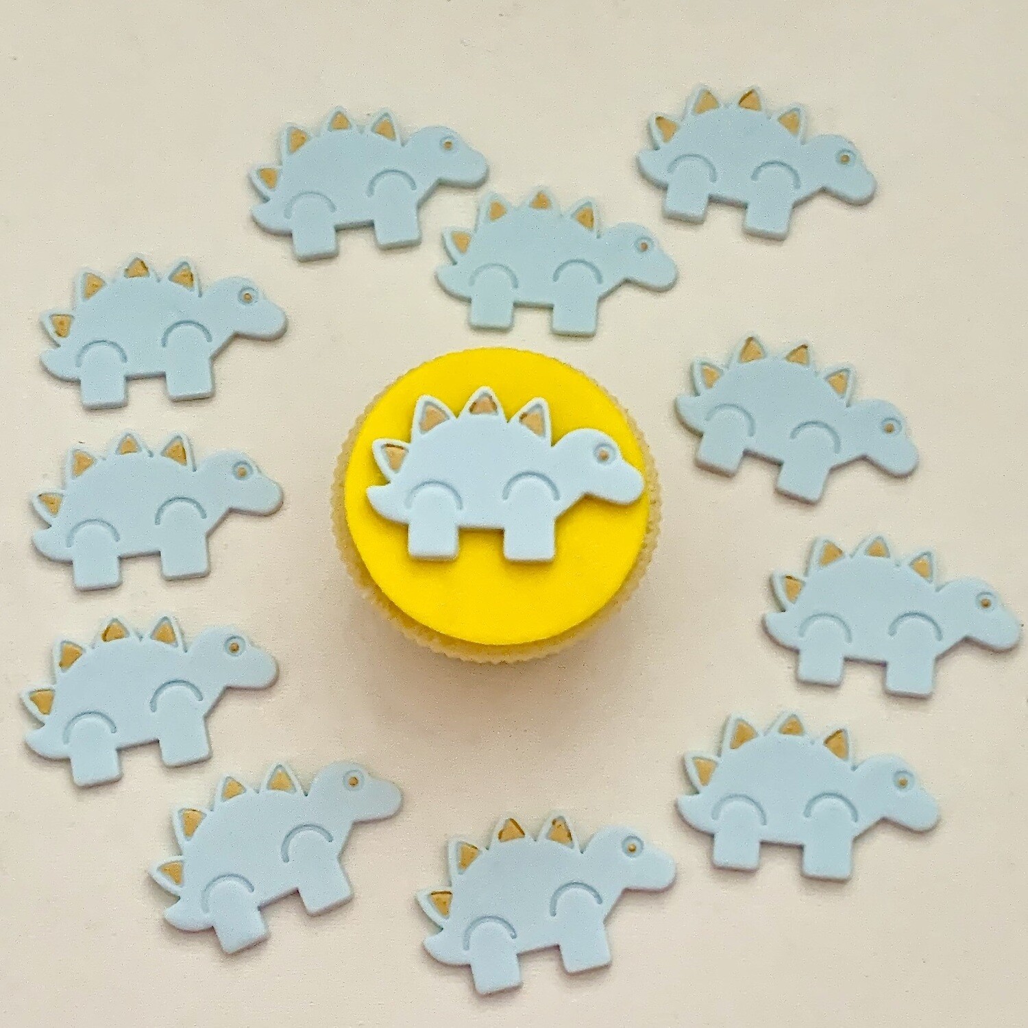 12 Baby Blue Dinosaurs