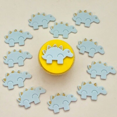 12 Baby Blue Dinosaurs