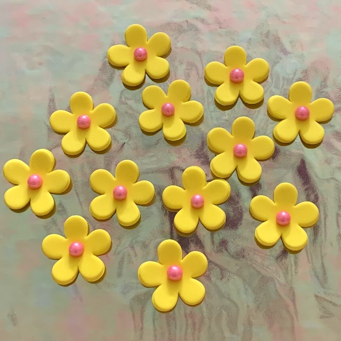 Yellow Cupcake Flowers