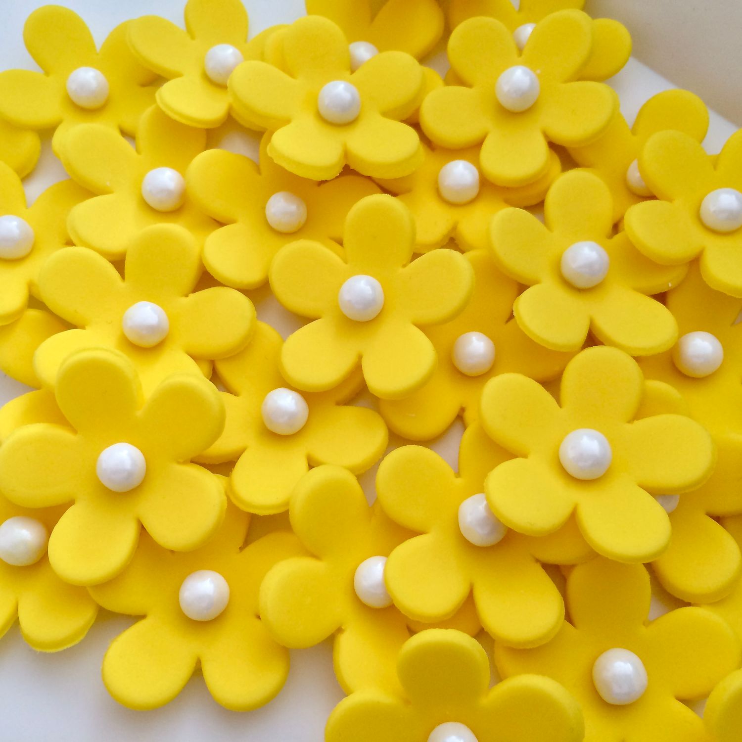 Yellow Cupcake Flowers