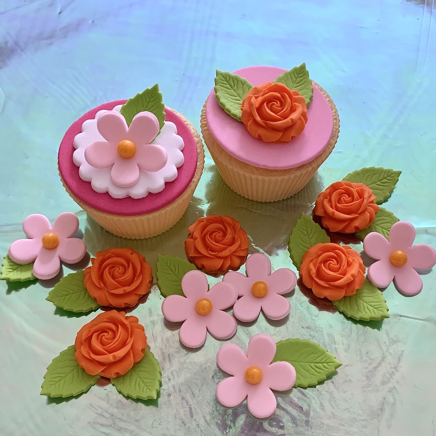 Orange Pink Birthday Flowers