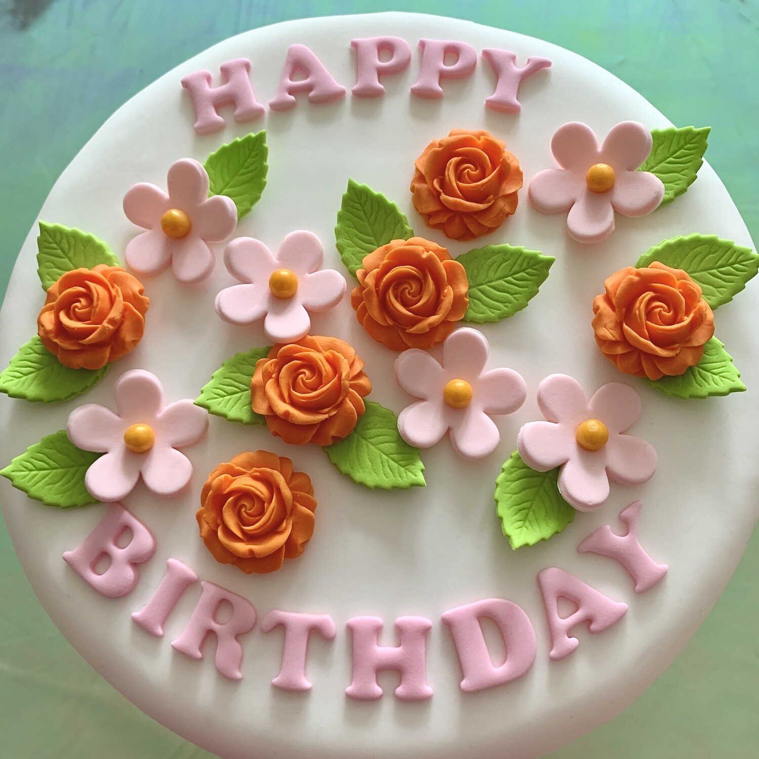 Orange Pink Birthday Flowers