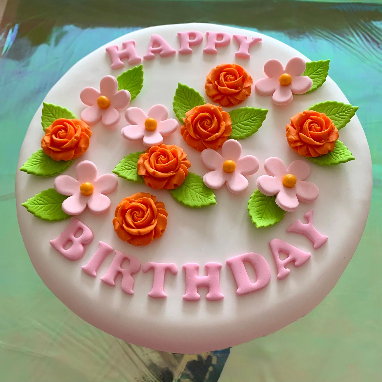 Orange Pink Birthday Flowers