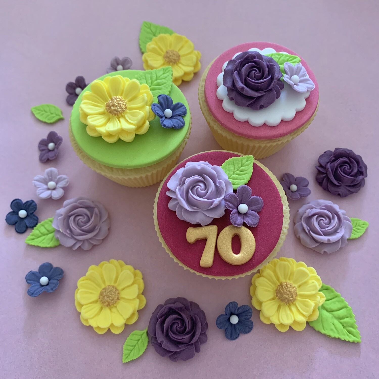 Edible Birthday Cake Flowers