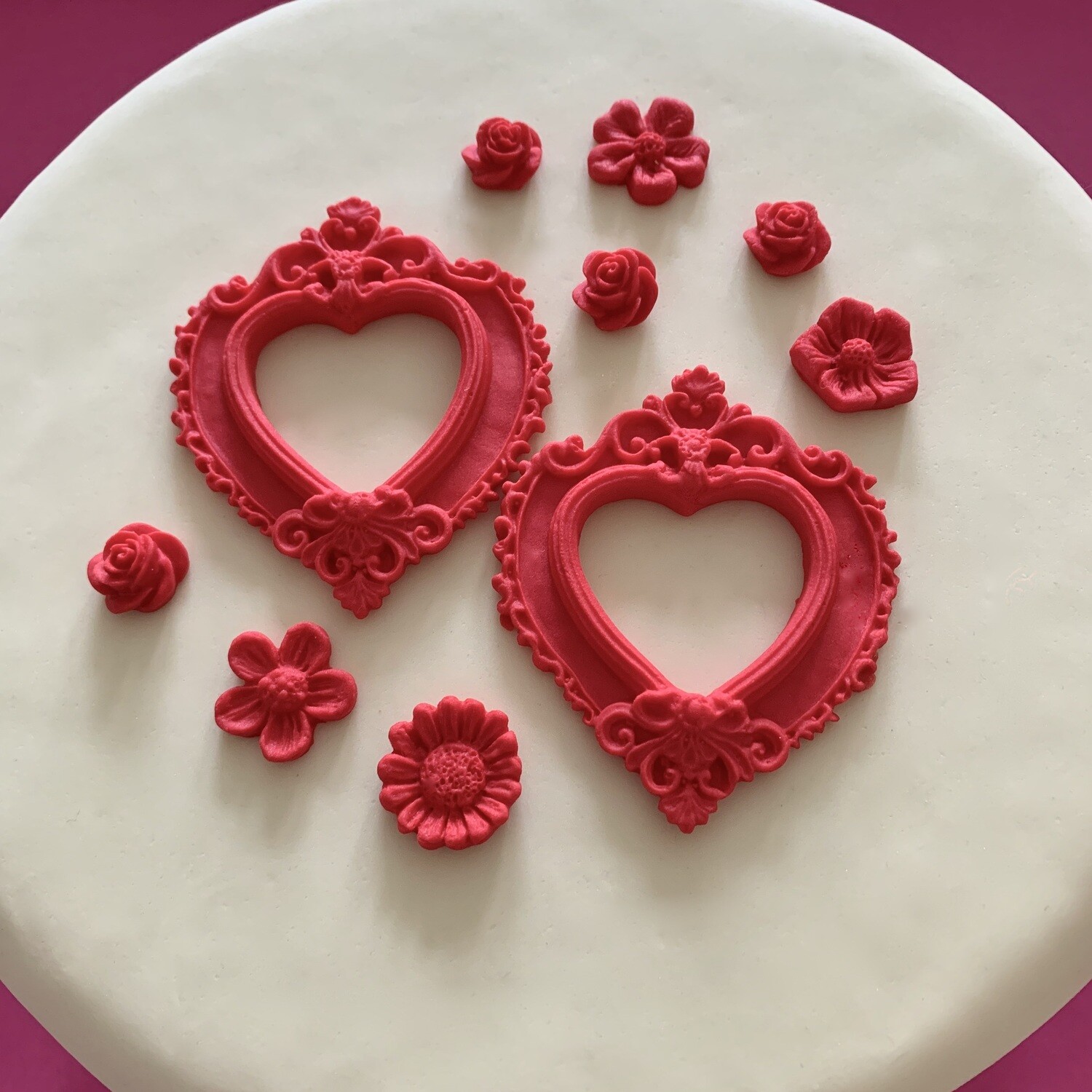 Red Heart Picture Frames