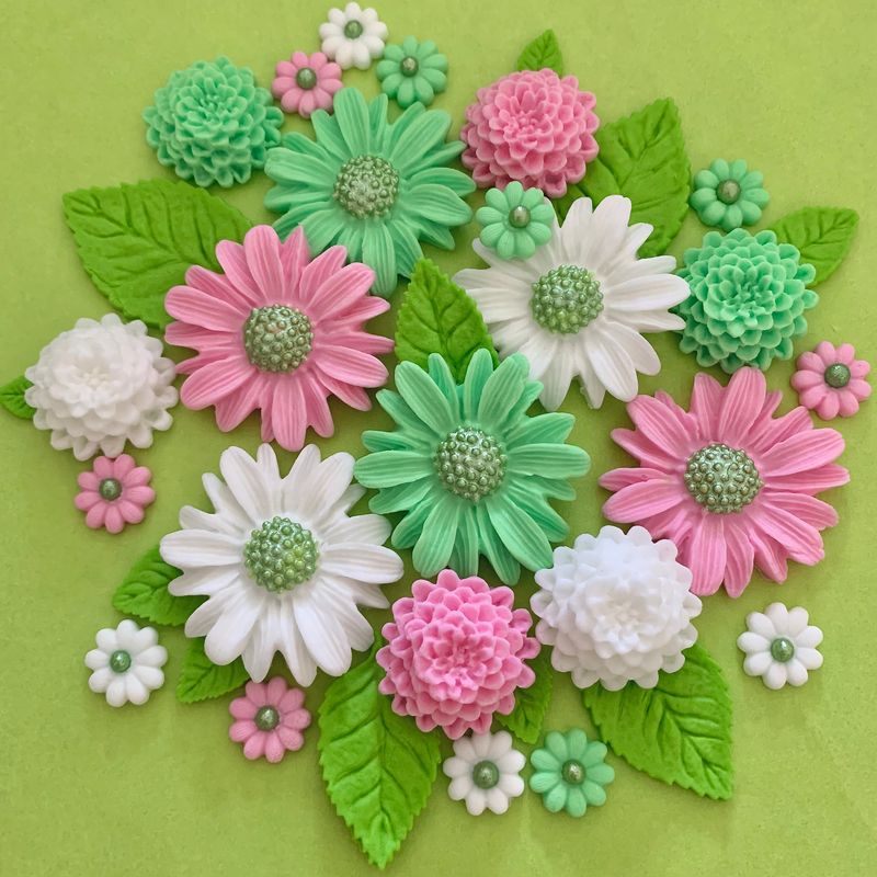 Pink Mint Daisies