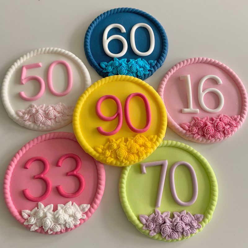 Round Decorated Number Plaque