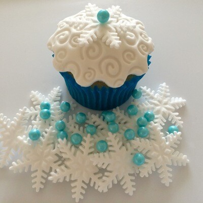 Snowflakes Blue Balls