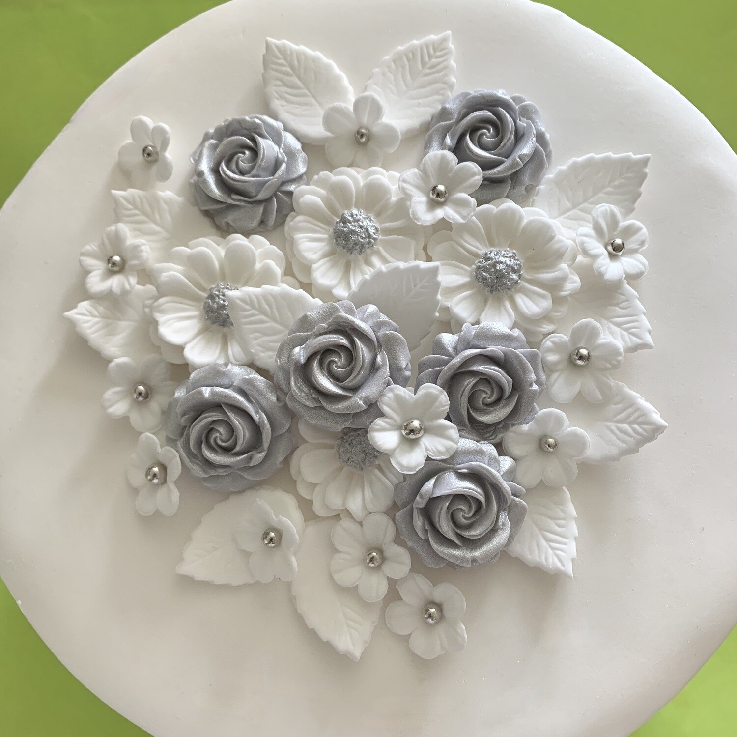 Diamond Wedding Rose Bouquet Cake Decorations