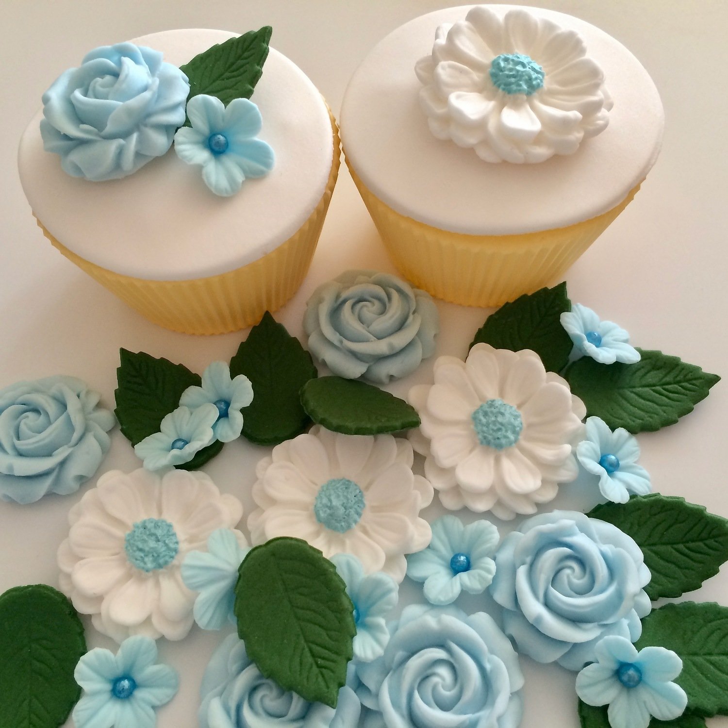 Baby Blue Sugar Flowers