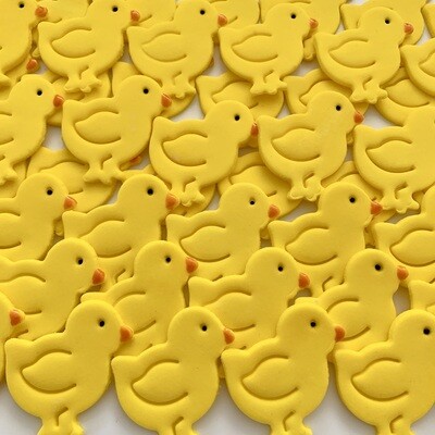 Sugar Paste Yellow Chicks Easter Cake