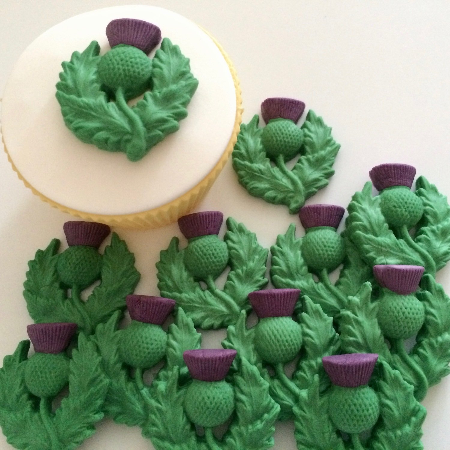 Scottish Thistles Edible Cake Decorations