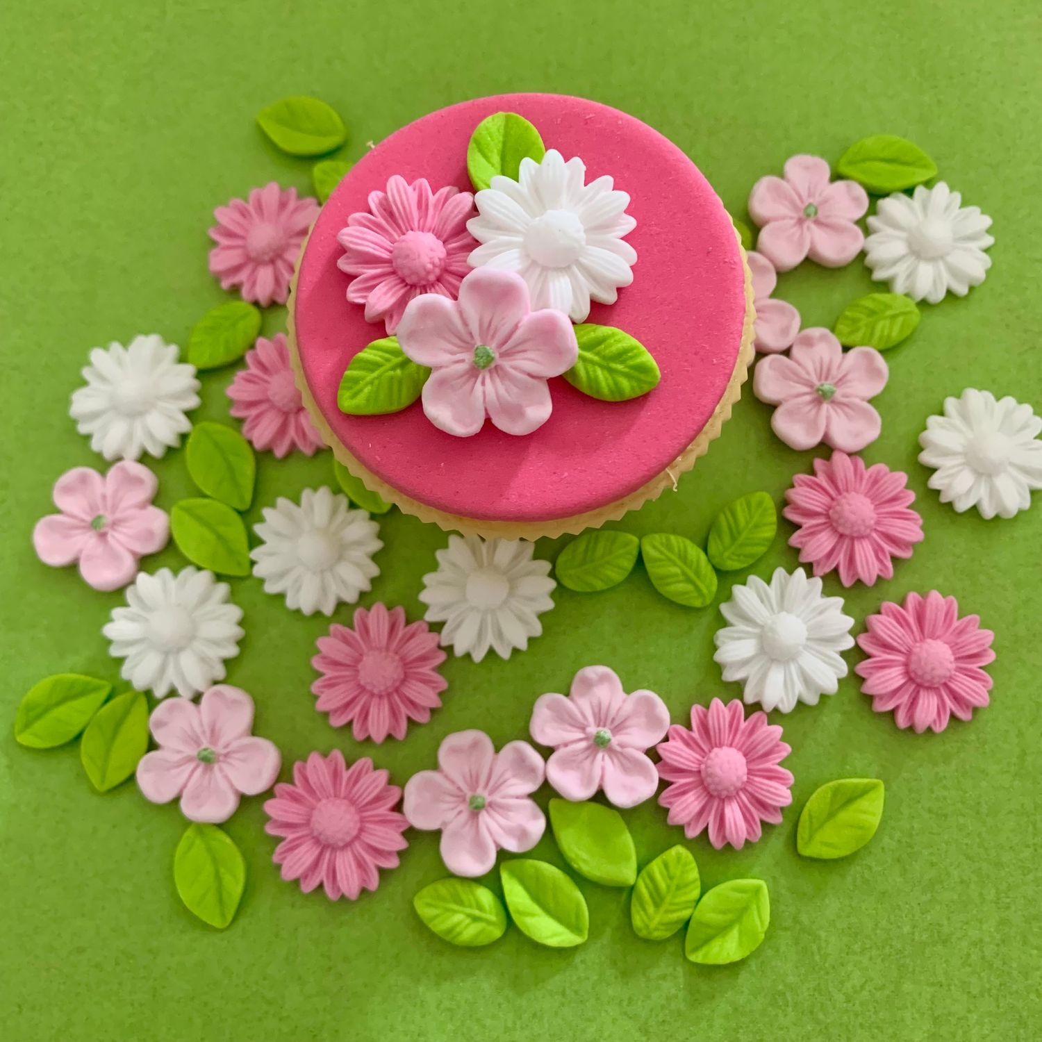 Pink Floss Flowers