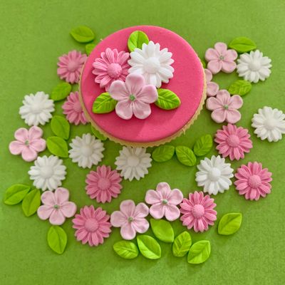 Pink Floss Flowers