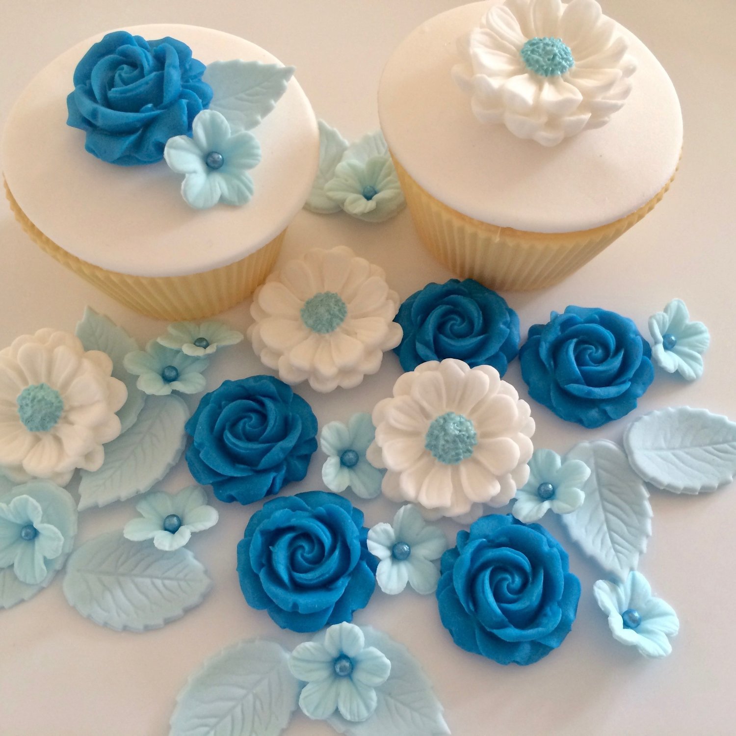 Blue Sugar Flowers