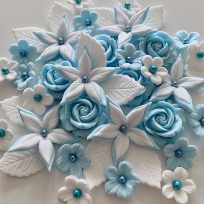 Baby Blue Petal Bouquet