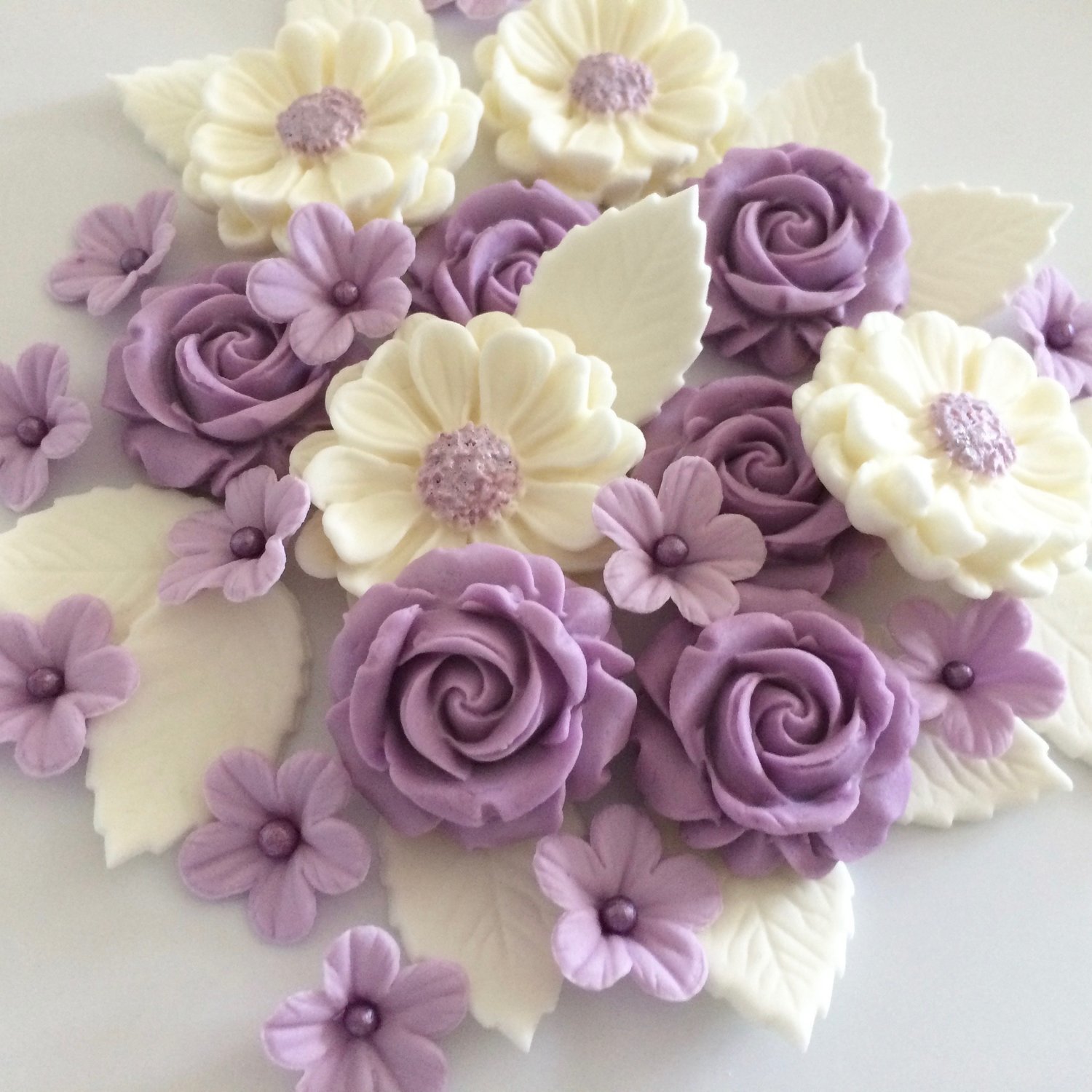 Lilac Ivory Rose Bouquet