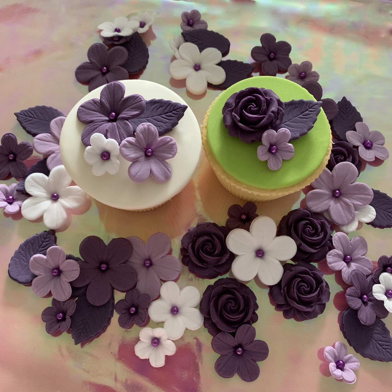 Edible Roses Flowers Fondant Cake Decorations