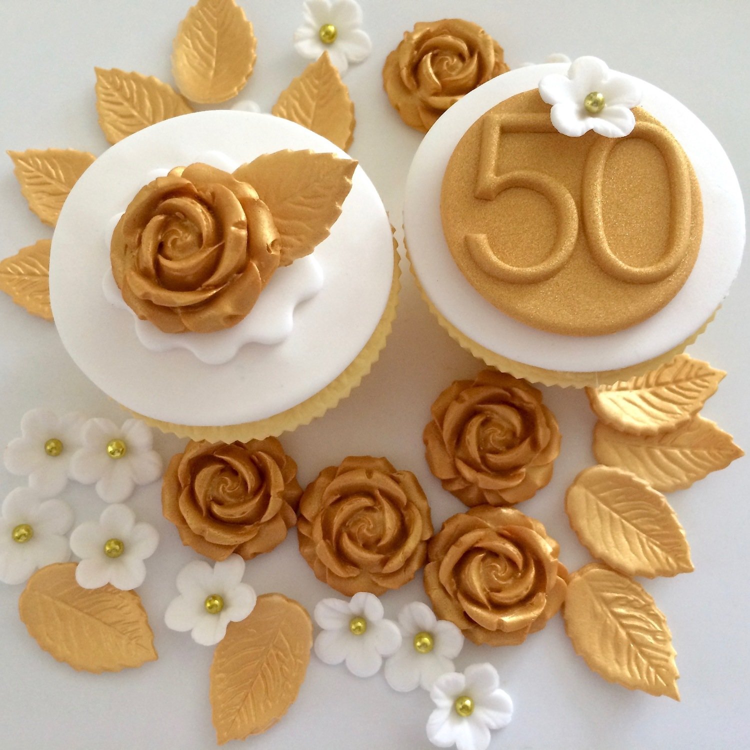 Golden Wedding Cade Decorations