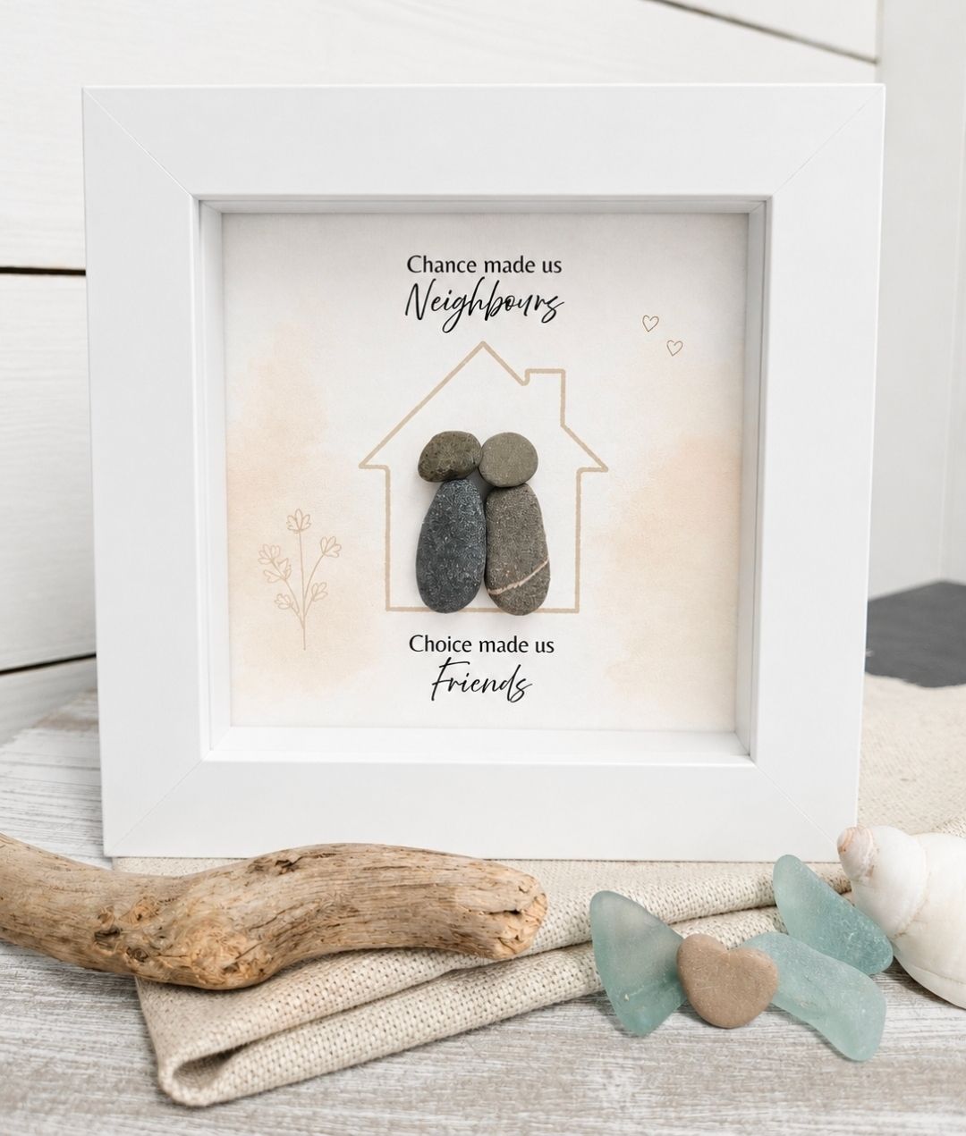 NEIGHBOURS - HANDCRAFTED PEBBLE ART KEEPSAKE 