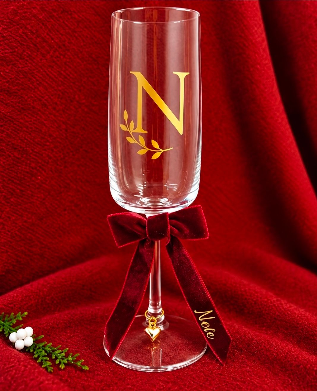 The Christmas Toast - Personalised Champagne Flute