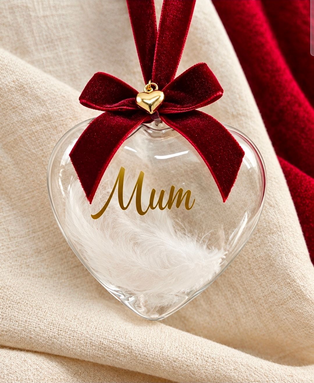 Always Near - Memorial Glass Heart  🤍