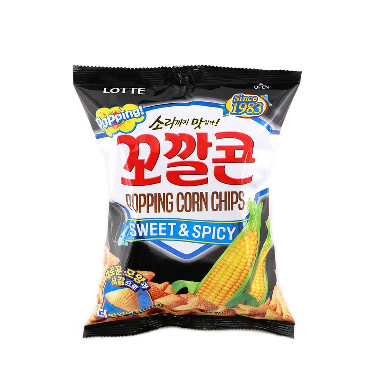 Lotte Sweet & Spicy Popping Corn Chips (144G)