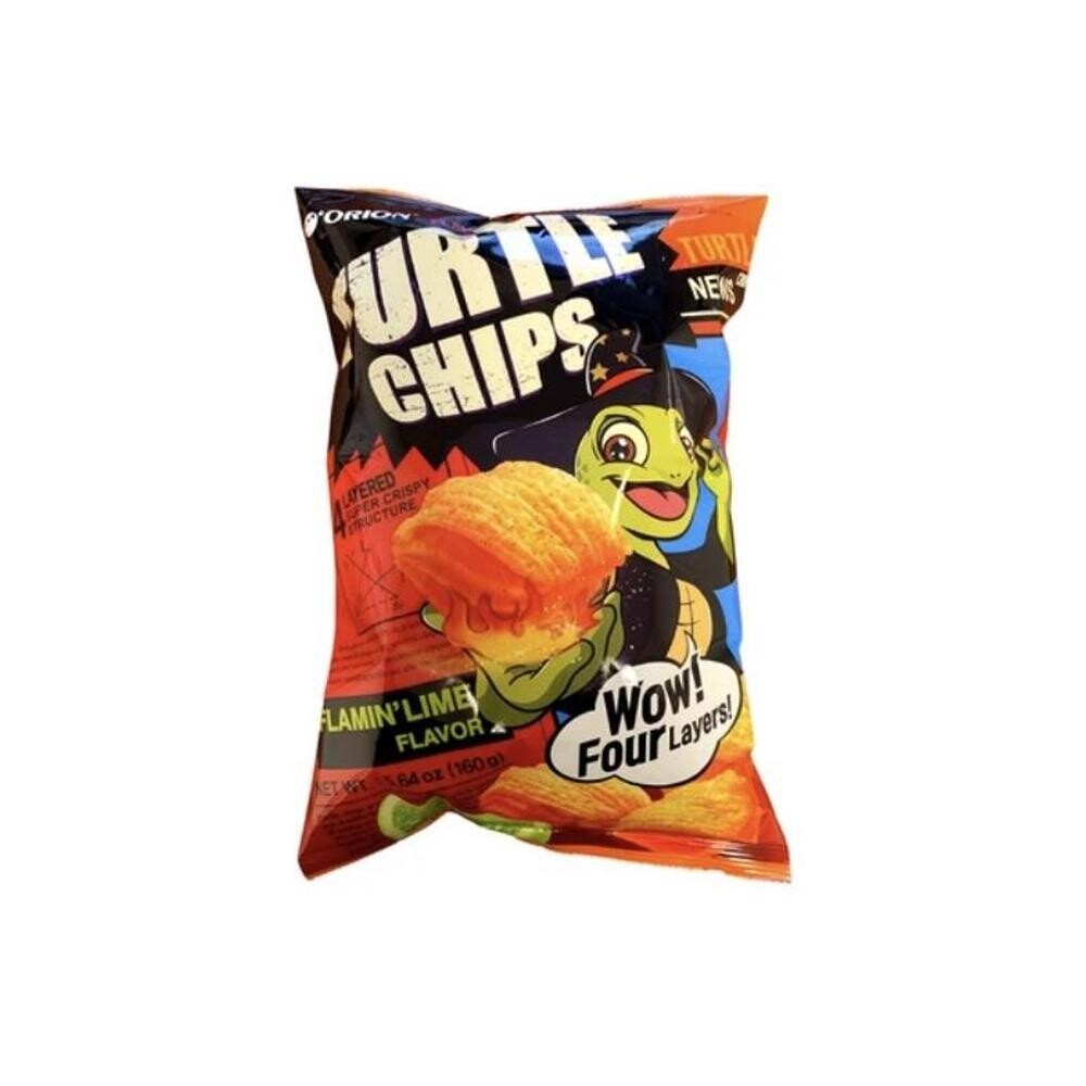 Orion Turtle Chips Flamin Lime Flavour (160G)