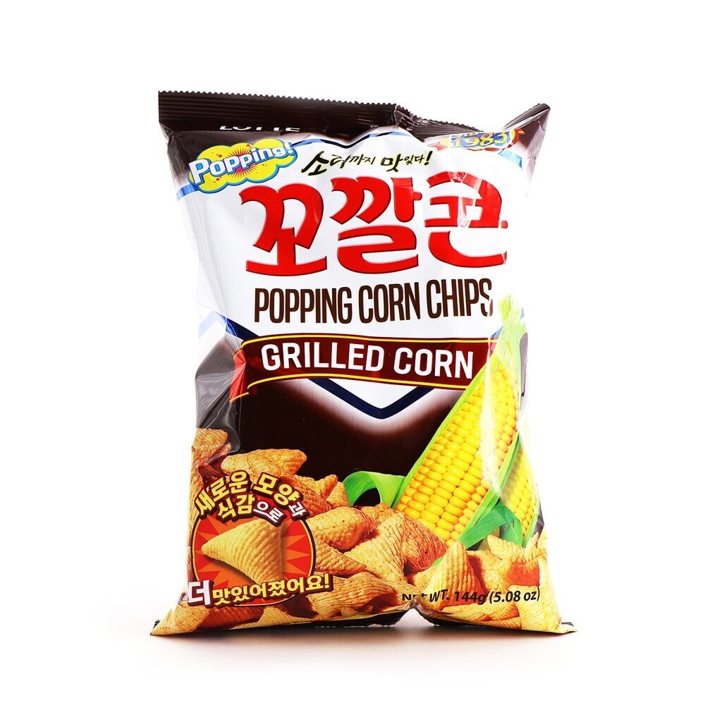 Lotte Grilled Corn Popping Corn Chips (144G)