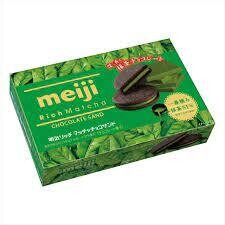 Meiji Rich Matcha Chocolate Sand Biscuit
