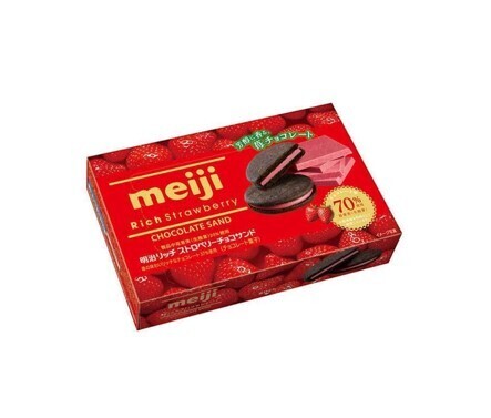 Meiji Rich Strawberry Chocolate Sand Biscuit