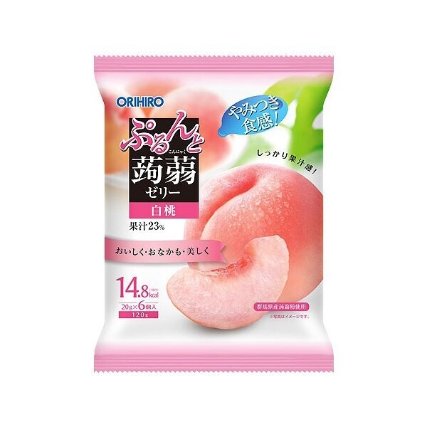 Orihiro Konjac Jelly Pouch White Peach