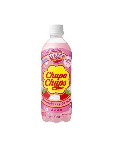 Pokka Sapporo Chupa Chups Strawberry Cream Soda (500ML)