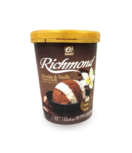 O!Dessert Richmond Chocolate & Vanilla Ice Cream (1L)